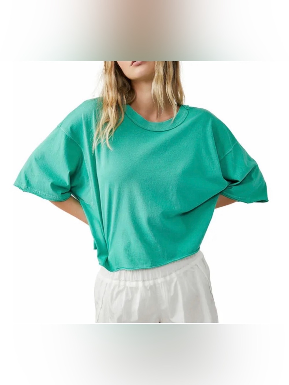 NWOT Free People Movement Elation Tee Sport Green